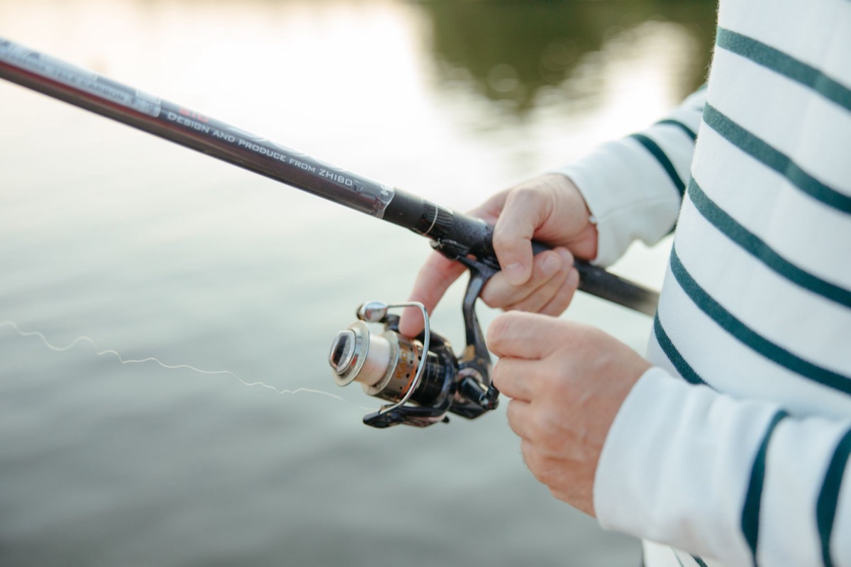 A professional spinning fishing rod and reel set