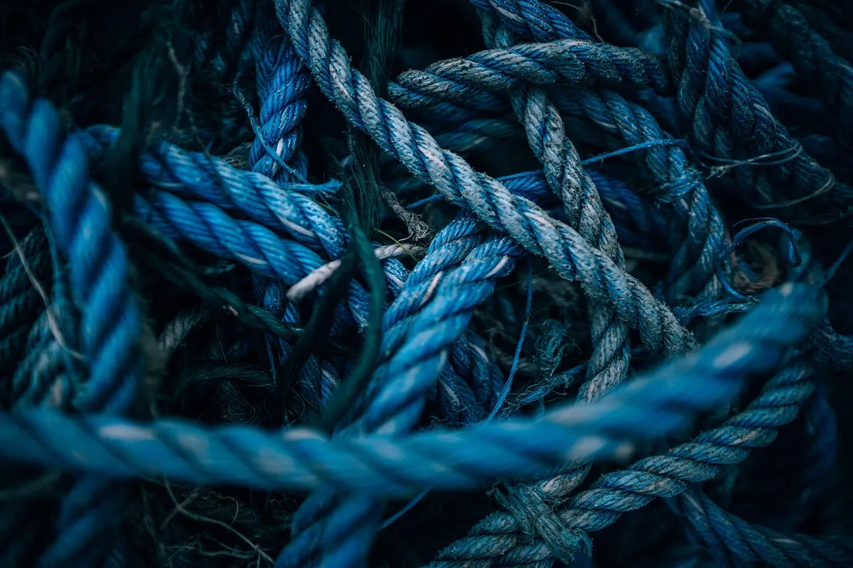 background, blue, beautiful wallpaper, close-up, craft, cool backgrounds, laptop wallpaper, equipment, fiber, fishing, focus, industry, knot, material, 4k wallp