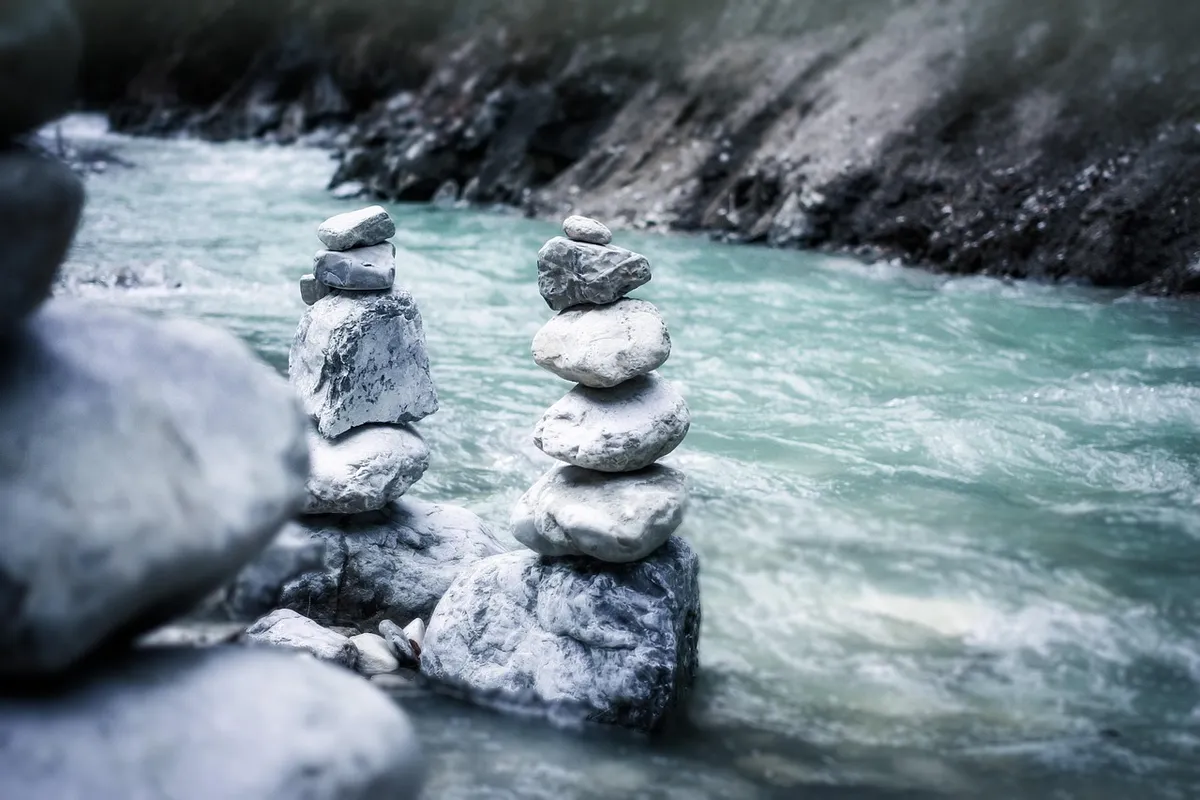 river, rocks, stack, stacked rocks, stacked stones, stones, balance, stream, brook, water, flow, flowing water, flowing river, nature, zen, river, river, river,