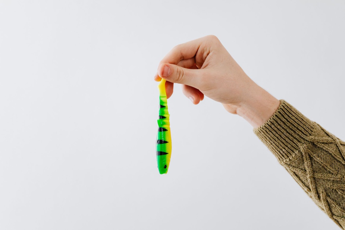 Yellow soft plastic lure